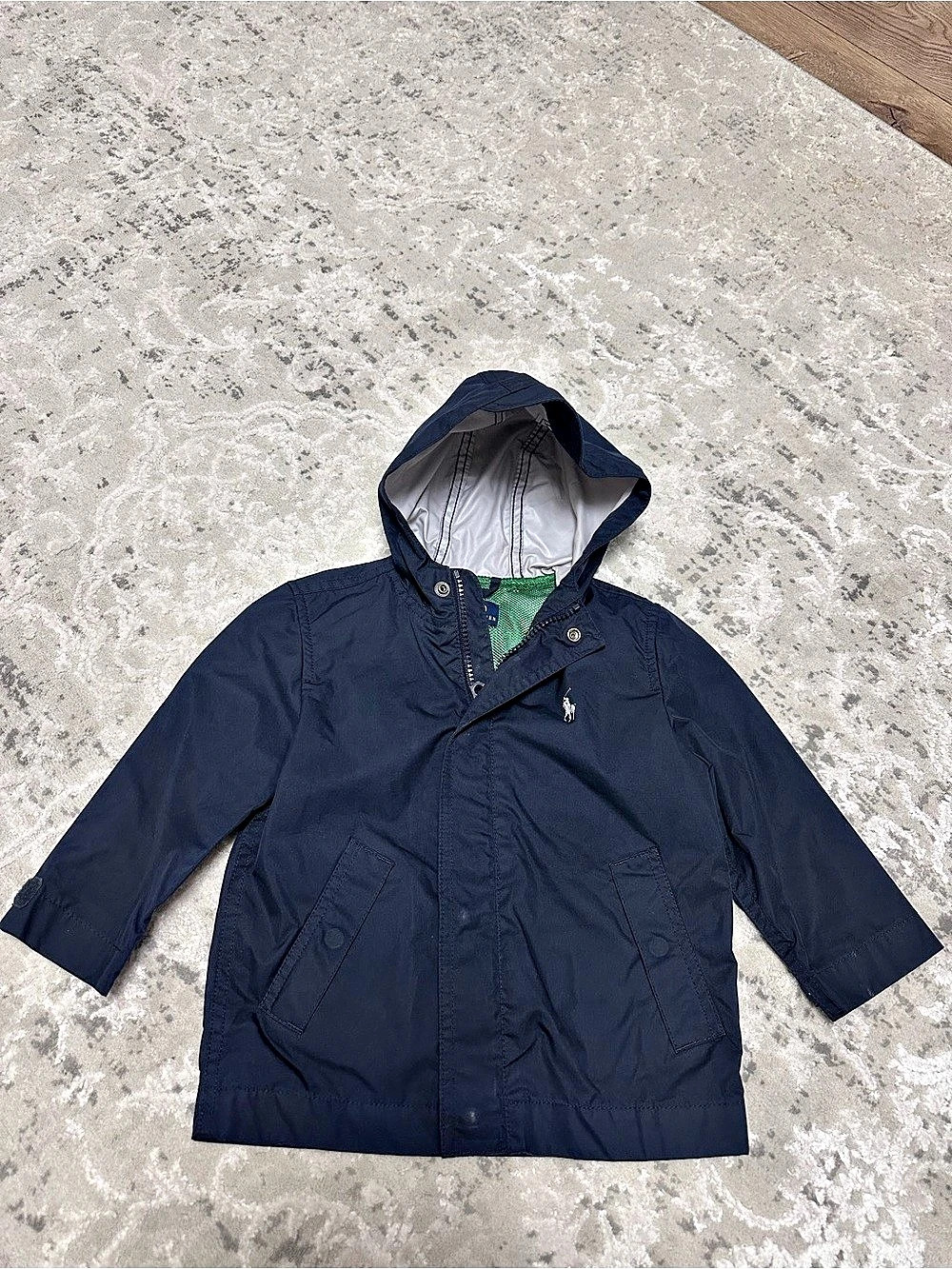 Polo Ralph Lauren Hooded Rain Jacket in Blue Baby 24M Like